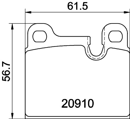 HELLA Brake pad set - T1119 - for e.g. PORSCHE 8DB355008-111