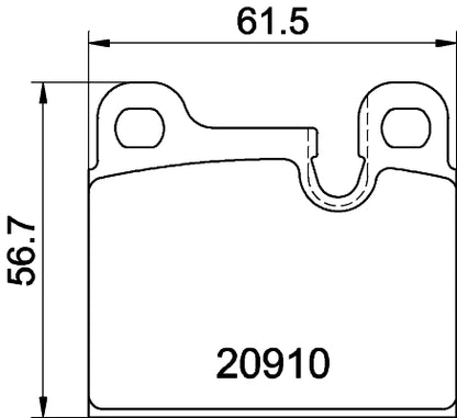 HELLA Brake pad set - T1119 - for e.g. PORSCHE 8DB355008-111
