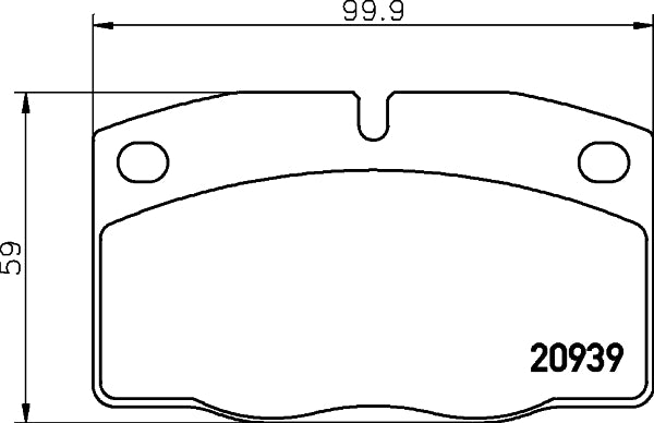 HELLA Brake pad set - T0841 - for e.g. BEDFORD / LOTUS / OPEL / VAUXHALL 8DB355007-251
