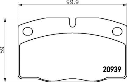 HELLA Brake pad set - T0841 - for e.g. BEDFORD / LOTUS / OPEL / VAUXHALL 8DB355007-251