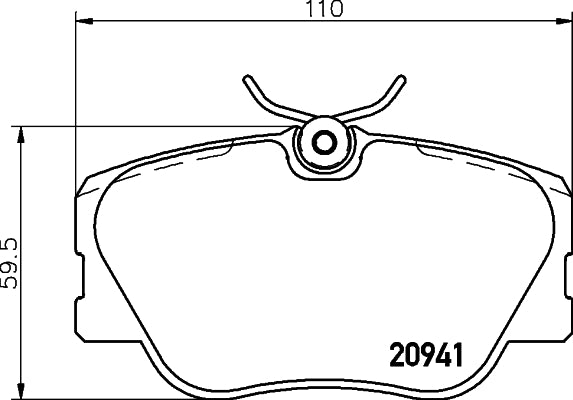 HELLA Brake pad set - T5005 - for e.g. MERCEDES-BENZ 8DB355017-601