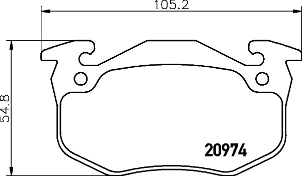 HELLA Brake pad set - T6065 - for e.g. CITROEN / PEUGEOT / RENAULT 8DB355018-951