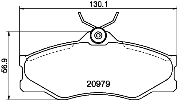 HELLA Brake pad set - T5012 - for e.g. VOLKSWAGEN 8DB355017-661