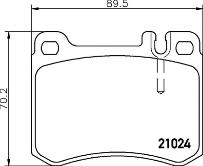 HELLA Brake pad set - T1054 - for e.g. MERCEDES-BENZ 8DB355007-611