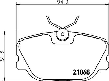 HELLA Brake pad set - T5029 - for e.g. SAAB 8DB355017-761