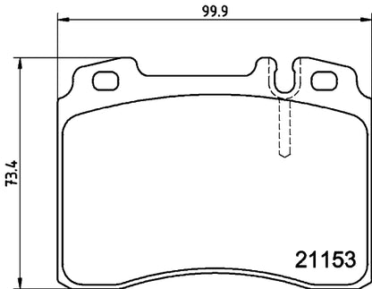 HELLA Brake pad set - T1126 - for e.g. MERCEDES-BENZ 8DB355008-181