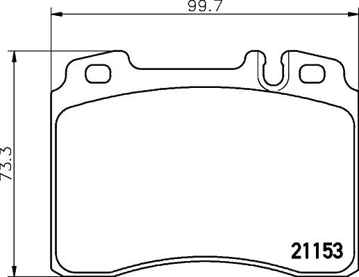 HELLA Brake pad set - T1036 - for e.g. MERCEDES-BENZ 8DB355007-471