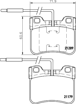 HELLA Brake pad set - T1090 - for e.g. CITROEN / MEGA / PEUGEOT 8DB355007-811