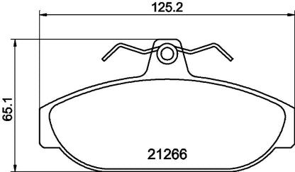 HELLA Brake pad set - T5024 - for e.g. VOLVO 8DB355017-721