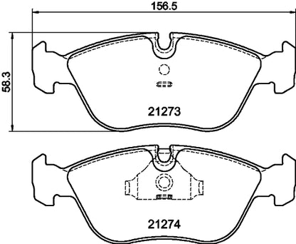 HELLA Brake pad set - T1078 - for e.g. VOLVO 8DB355007-721