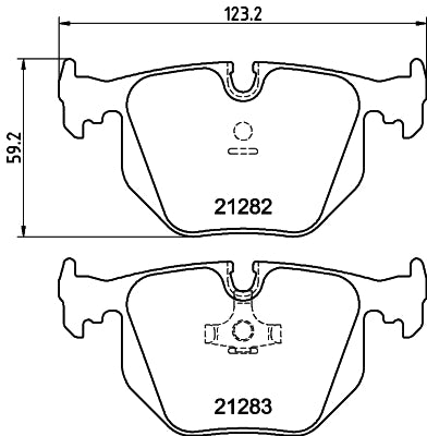 HELLA Brake pad set - T1120 - for e.g. BMW / MASERATI / WIESMANN 8DB355008-121