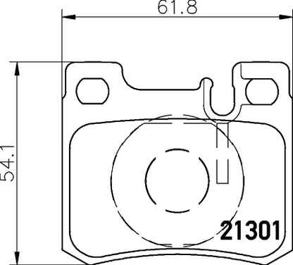 HELLA Brake pad set - T1067 - for e.g. MERCEDES-BENZ 8DB355007-671