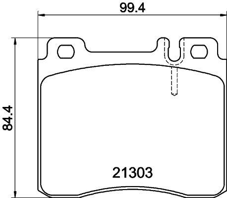 HELLA Brake pad set - T1049 - for e.g. MERCEDES-BENZ 8DB355007-551