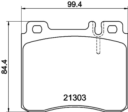HELLA Brake pad set - T1049 - for e.g. MERCEDES-BENZ 8DB355007-551