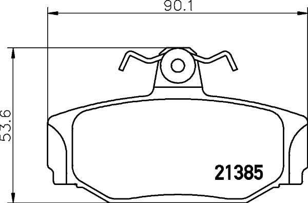 HELLA Brake pad set - T5061 - for e.g. VOLVO 8DB355017-991
