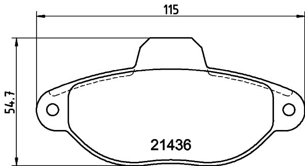 HELLA Brake pad set - T9030 - for e.g. FIAT / LANCIA / ZASTAVA 8DB355019-151
