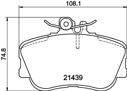 HELLA Brake pad set - T5067 - for e.g. MERCEDES-BENZ 8DB355018-041