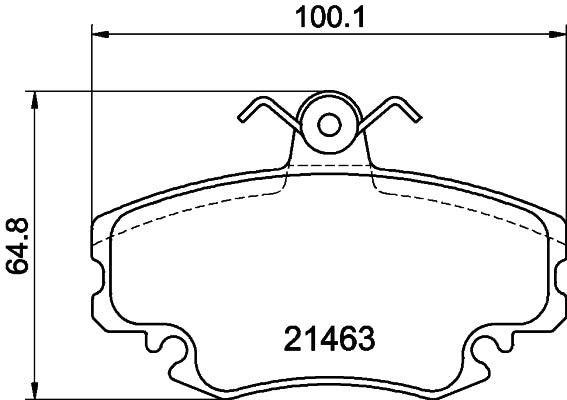 HELLA Brake pad set - T1629 - for e.g. ALPINE / DACIA / LADA / NISSAN / PEUGEOT 8DB355012-671