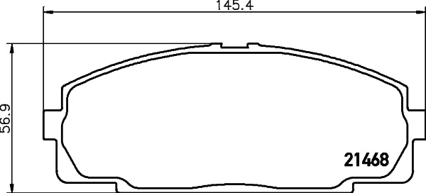 HELLA Brake pad set - T3083 - for e.g. TOYOTA 8DB355016-921