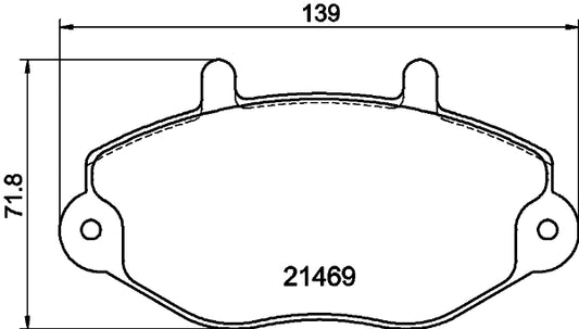 HELLA Brake pad set - T0390 - for e.g. FORD 8DB355006-401