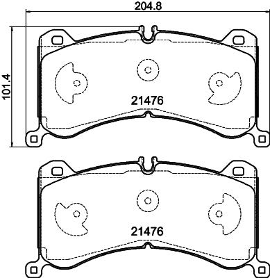 HELLA Brake pad set 8DB355040-821