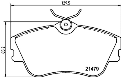 HELLA Brake pad set - T5072 - for e.g. VOLKSWAGEN 8DB355018-071