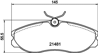 HELLA Brake pad set - T3037 - for e.g. FORD / LDV / NISSAN 8DB355016-651