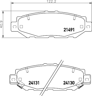 HELLA Brake pad set - T3049 - for e.g. LEXUS / TOYOTA 8DB355016-751