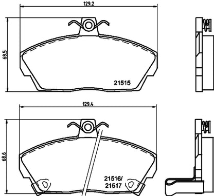 HELLA Brake pad set - T5065 - for e.g. HONDA / MG / ROVER 8DB355018-031