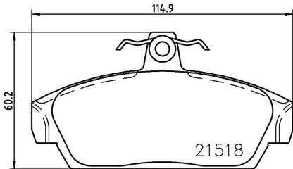 HELLA Brake pad set - T5073 - for e.g. MG / ROVER 8DB355018-081