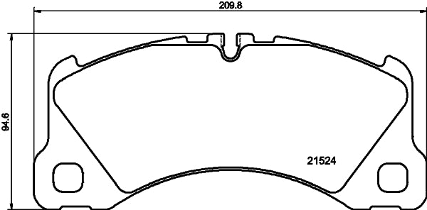 HELLA Brake pad set - T2846 - for e.g. PORSCHE 8DB355040-051