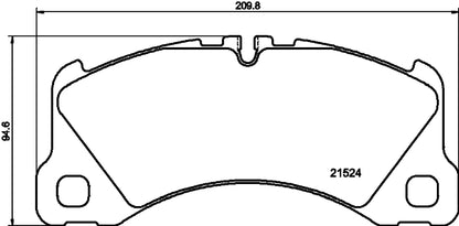 HELLA Brake pad set - T2846 - for e.g. PORSCHE 8DB355040-051