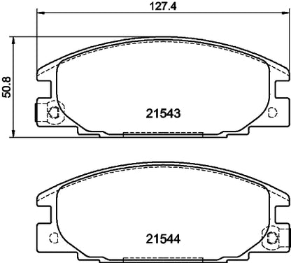 HELLA Brake pad set - T3003 - for e.g. BEDFORD / CHEVROLET / HOLDEN / HONDA 8DB355016-341