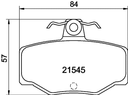 HELLA Brake pad set - T5064 - for e.g. NISSAN 8DB355018-021