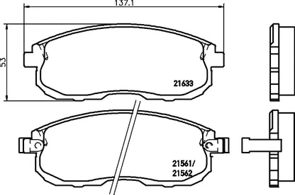 HELLA Brake pad set - T3009 - for e.g. INFINITI / NISSAN 8DB355016-381