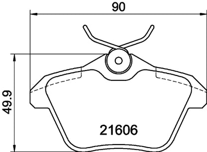 HELLA Brake pad set - T5102 - for e.g. ALFA ROMEO / LANCIA 8DB355018-291