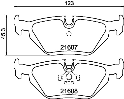 HELLA Brake pad set - T1039 - for e.g. BMW / WIESMANN 8DB355007-511