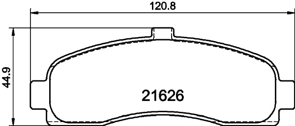 HELLA Brake pad set - T3022 - for e.g. NISSAN 8DB355016-501