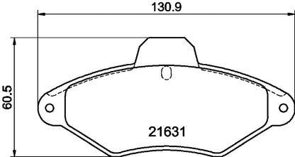 HELLA Brake pad set - T9038 - for e.g. CITROEN 8DB355019-201