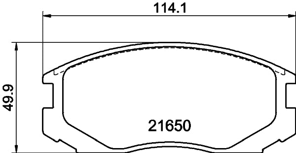 HELLA Brake pad set - T3109 - for e.g. DAIHATSU / MITSUBISHI / PERODUA / PROTON 8DB355017-161