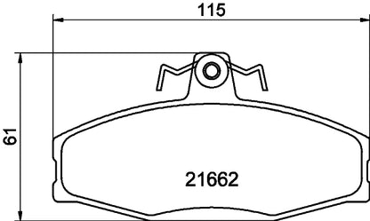 HELLA Brake pad set - T5054 - for e.g. SKODA / VOLKSWAGEN 8DB355017-931