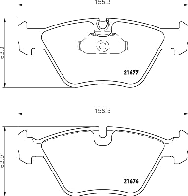 HELLA Brake pad set - T1103 - for e.g. BMW 8DB355007-961