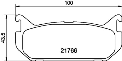 HELLA Brake pad set - T3043 - for e.g. EUNOS / FORD / MAZDA 8DB355016-711