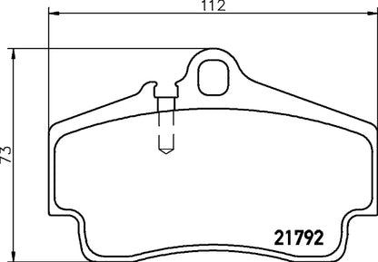 HELLA Brake pad set - T5125 - for e.g. PORSCHE 8DB355018-481