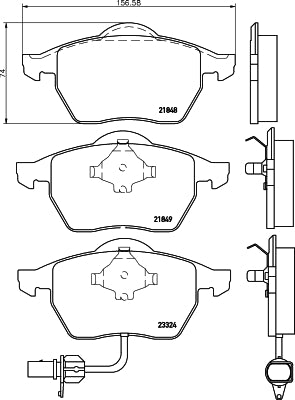 HELLA Brake pad set - T1194 - for e.g. FORD / SEAT / VOLKSWAGEN 8DB355008-911