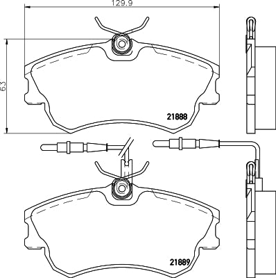 HELLA Brake pad set - T9062 - for e.g. RENAULT 8DB355019-261