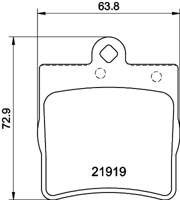 HELLA Brake pad set - T1153 - for e.g. CHRYSLER / MERCEDES-BENZ 8DB355008-461