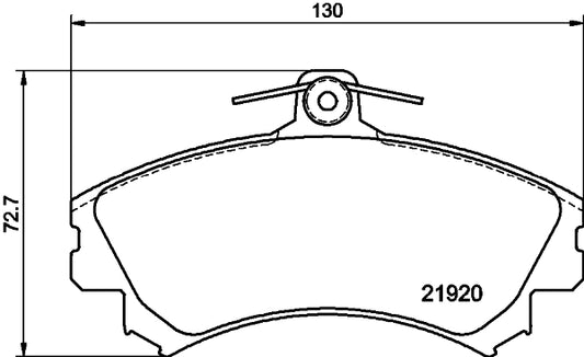 HELLA Brake pad set - T1564 - for e.g. MITSUBISHI / SMART 8DB355006-701