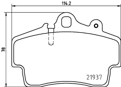 HELLA Brake pad set - T5124 - for e.g. PORSCHE 8DB355018-471