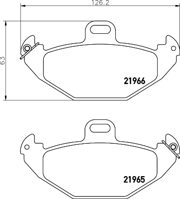HELLA Brake pad set - T9097 - for e.g. RENAULT 8DB355019-351